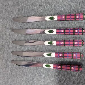 Pfaltzgraff snow bear silverware‎ knife set of 5